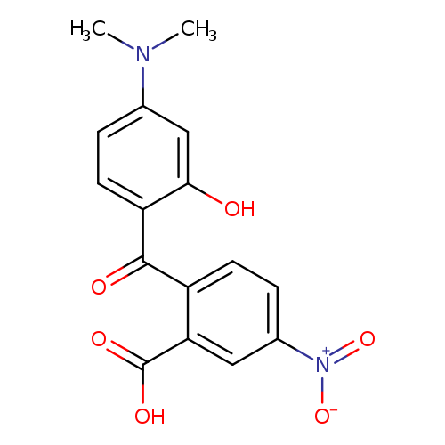Oc1cc(ccc1C(=O)c1ccc(cc1C(=O)O)[N+](=O)[O-])N(C)C