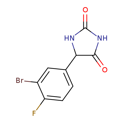 O=C1NC(=O)C(N1)c1ccc(c(c1)Br)F
