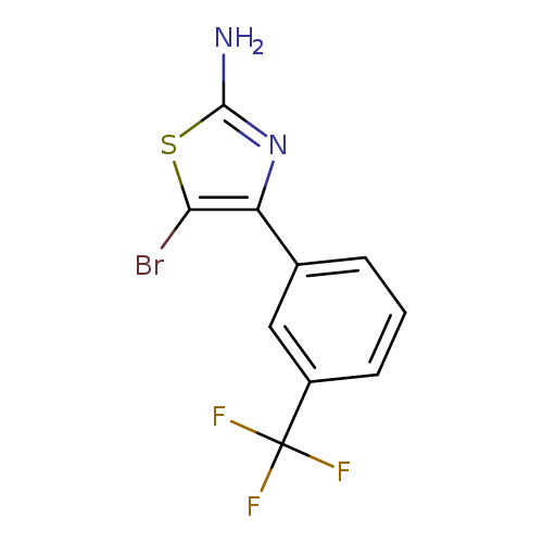 Nc1sc(c(n1)c1cccc(c1)C(F)(F)F)Br