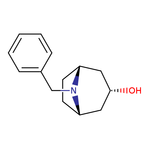 O[C@@H]1C[C@@H]2CC[C@H](C1)N2Cc1ccccc1