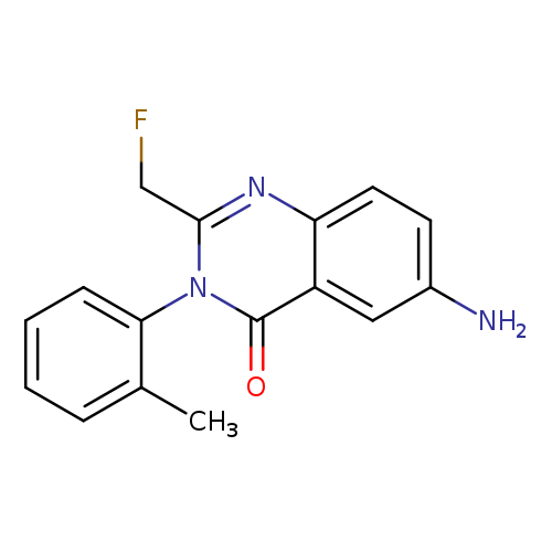 FCc1nc2ccc(cc2c(=O)n1c1ccccc1C)N