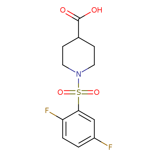 OC(=O)C1CCN(CC1)S(=O)(=O)c1cc(F)ccc1F