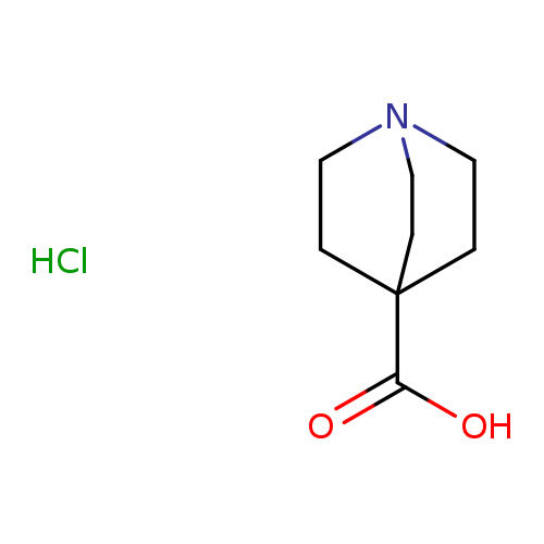 OC(=O)C12CCN(CC1)CC2.Cl