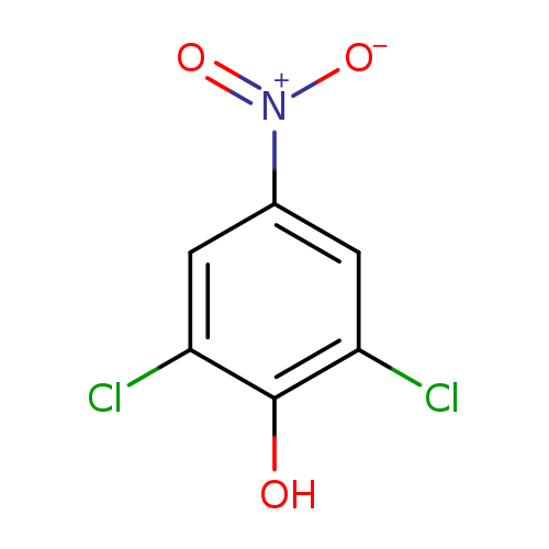 [O-][N+](=O)c1cc(Cl)c(c(c1)Cl)O