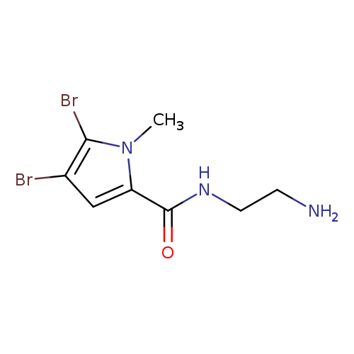 NCCNC(=O)c1cc(c(n1C)Br)Br