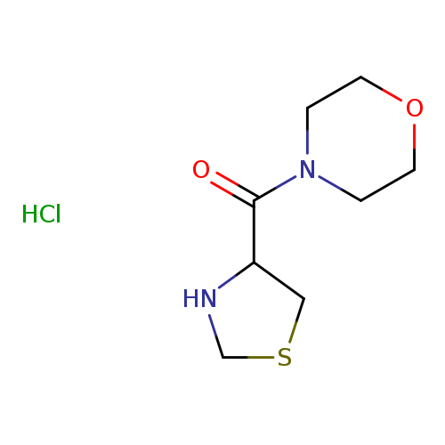 O=C(N1CCOCC1)C1CSCN1.Cl