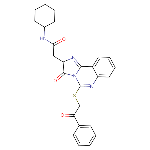 O=C(CC1N=c2n(C1=O)c(SCC(=O)c1ccccc1)nc1c2cccc1)NC1CCCCC1