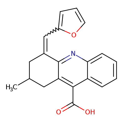 CC1CC(=Cc2ccco2)c2c(C1)c(C(=O)O)c1c(n2)cccc1