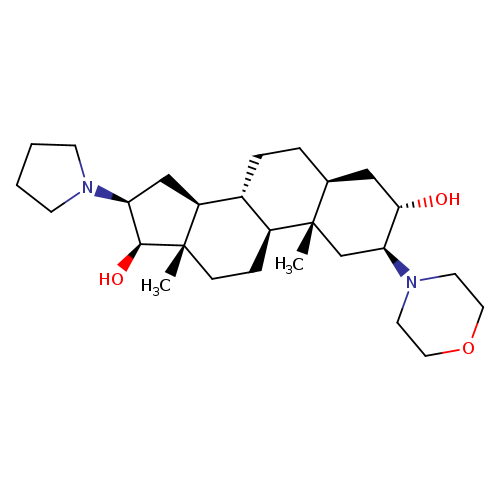 O[C@H]1C[C@@H]2CC[C@@H]3[C@@H]([C@]2(C[C@@H]1N1CCOCC1)C)CC[C@]1([C@H]3C[C@@H]([C@@H]1O)N1CCCC1)C