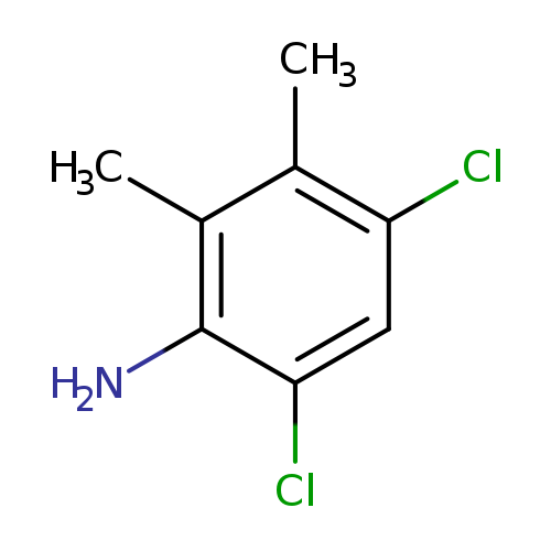 Cc1c(Cl)cc(c(c1C)N)Cl