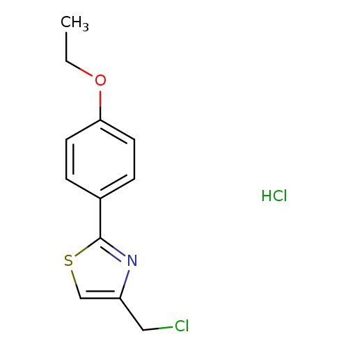 CCOc1ccc(cc1)c1scc(n1)CCl.Cl