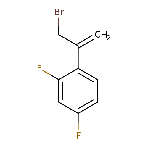 BrCC(=C)c1ccc(cc1F)F