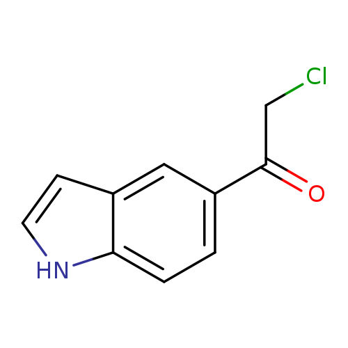 ClCC(=O)c1ccc2c(c1)cc[nH]2