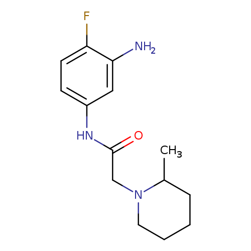 O=C(Nc1ccc(c(c1)N)F)CN1CCCCC1C