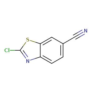 N#Cc1ccc2c(c1)sc(n2)Cl