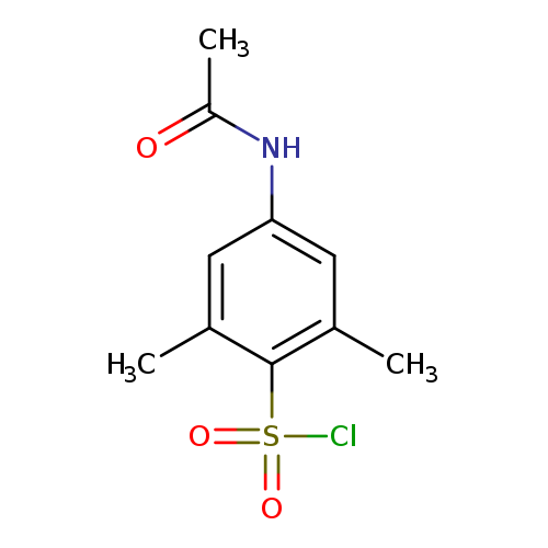 CC(=O)Nc1cc(C)c(c(c1)C)S(=O)(=O)Cl