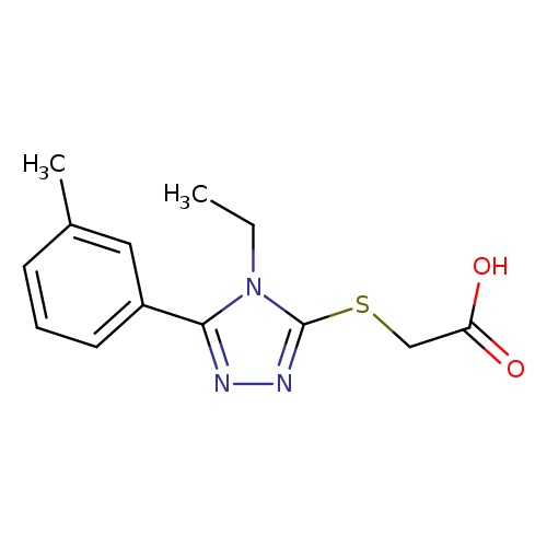 CCn1c(SCC(=O)O)nnc1c1cccc(c1)C