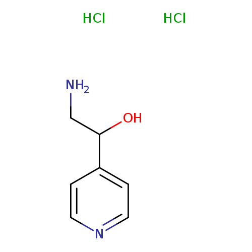 NCC(c1ccncc1)O.Cl.Cl