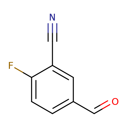 O=Cc1ccc(c(c1)C#N)F