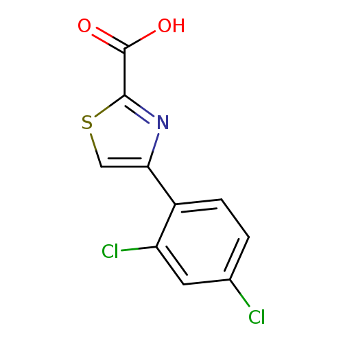 Clc1ccc(c(c1)Cl)c1csc(n1)C(=O)O