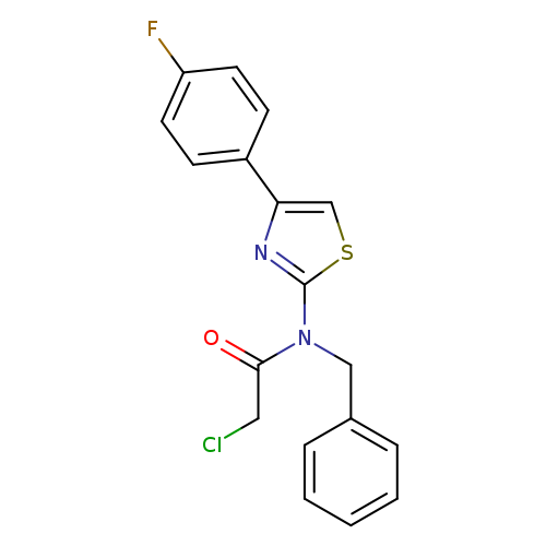 ClCC(=O)N(c1scc(n1)c1ccc(cc1)F)Cc1ccccc1