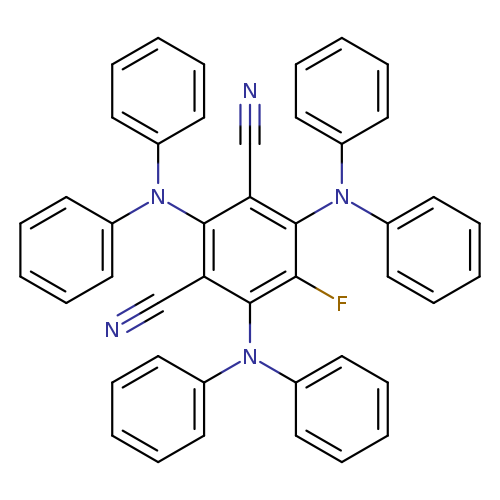 N#Cc1c(N(c2ccccc2)c2ccccc2)c(F)c(c(c1N(c1ccccc1)c1ccccc1)C#N)N(c1ccccc1)c1ccccc1