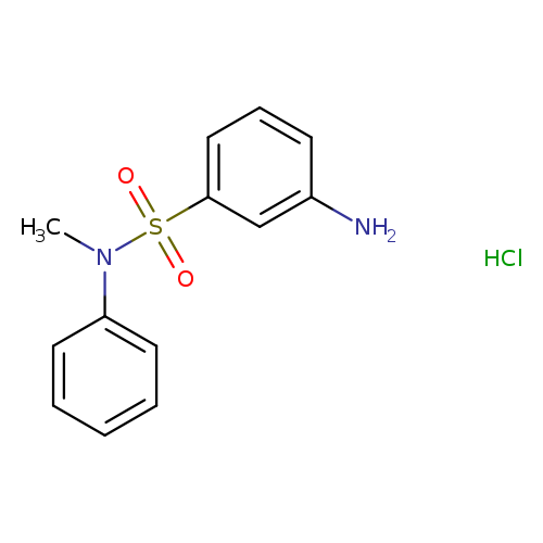Nc1cccc(c1)S(=O)(=O)N(c1ccccc1)C.Cl