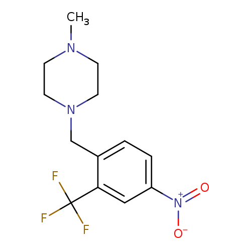 CN1CCN(CC1)Cc1ccc(cc1C(F)(F)F)[N+](=O)[O-]