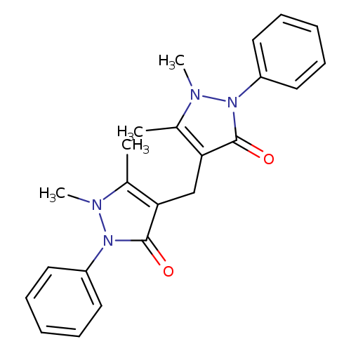 Cc1c(Cc2c(C)n(n(c2=O)c2ccccc2)C)c(=O)n(n1C)c1ccccc1