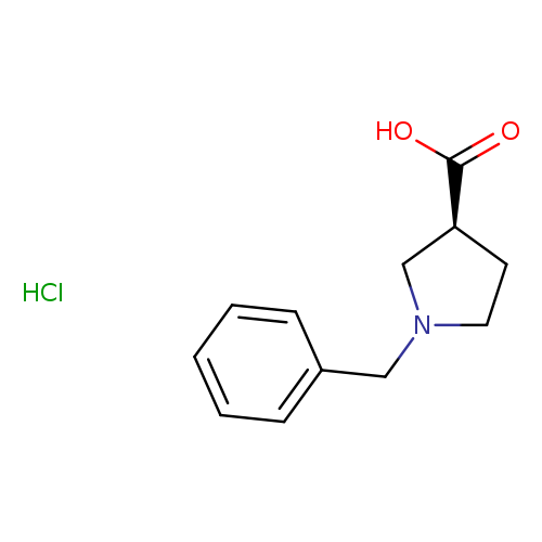 OC(=O)[C@H]1CCN(C1)Cc1ccccc1.Cl