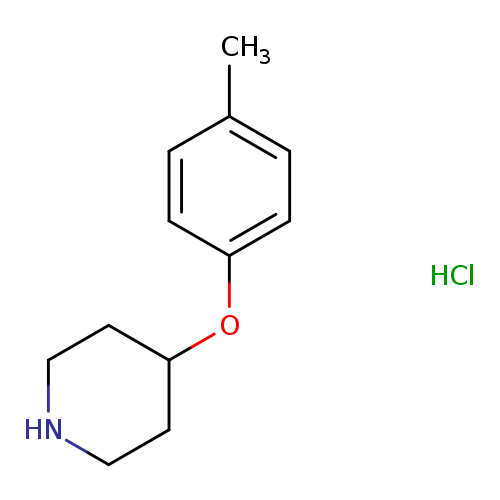 Cc1ccc(cc1)OC1CCNCC1.Cl