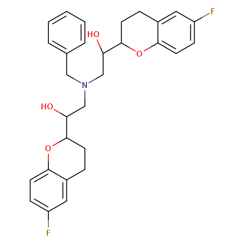OC(C1CCc2c(O1)ccc(c2)F)CN(Cc1ccccc1)CC(C1CCc2c(O1)ccc(c2)F)O
