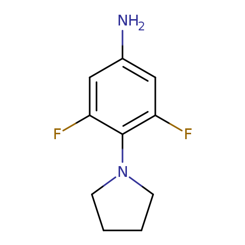Nc1cc(F)c(c(c1)F)N1CCCC1