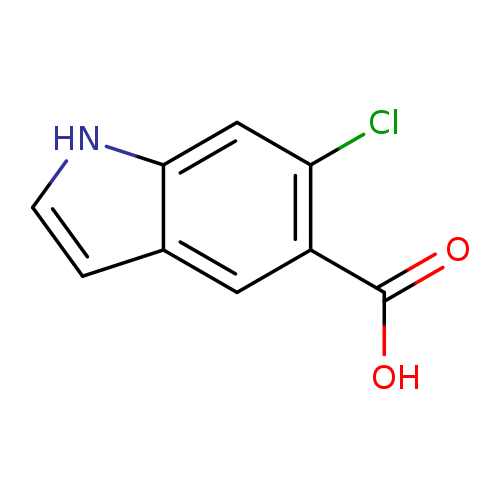 OC(=O)c1cc2cc[nH]c2cc1Cl