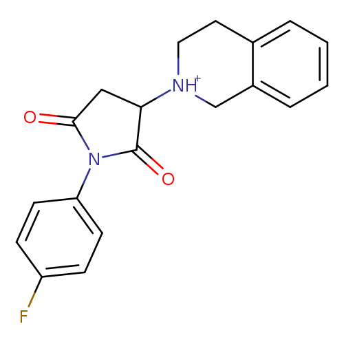 Fc1ccc(cc1)N1C(=O)CC(C1=O)[NH+]1CCc2c(C1)cccc2