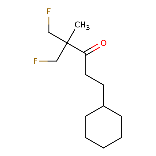 FCC(C(=O)CCC1CCCCC1)(CF)C