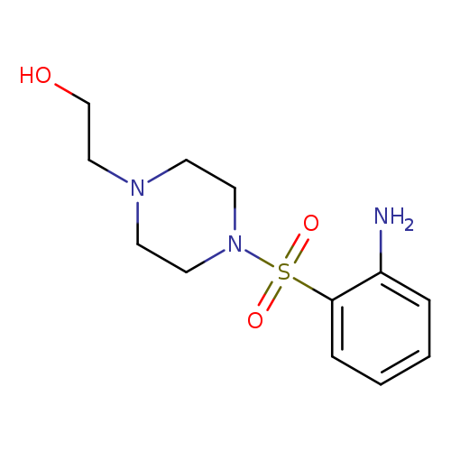 OCCN1CCN(CC1)S(=O)(=O)c1ccccc1N