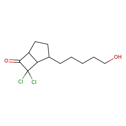OCCCCCC1CCC2C1C(C2=O)(Cl)Cl