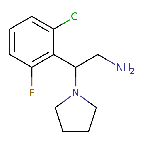 NCC(c1c(F)cccc1Cl)N1CCCC1
