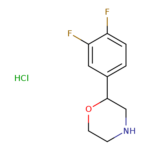 Fc1ccc(cc1F)C1CNCCO1.Cl