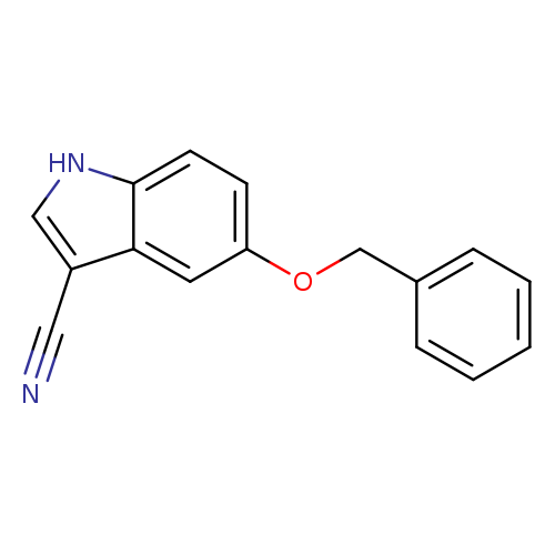 N#Cc1c[nH]c2c1cc(OCc1ccccc1)cc2