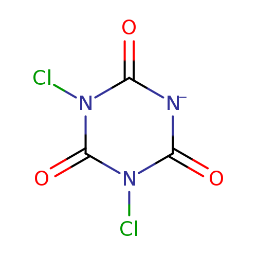 O=c1n(Cl)c(=O)[n-]c(=O)n1Cl