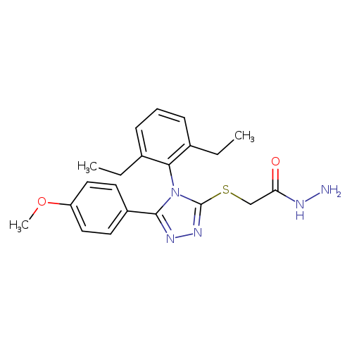 NNC(=O)CSc1nnc(n1c1c(CC)cccc1CC)c1ccc(cc1)OC
