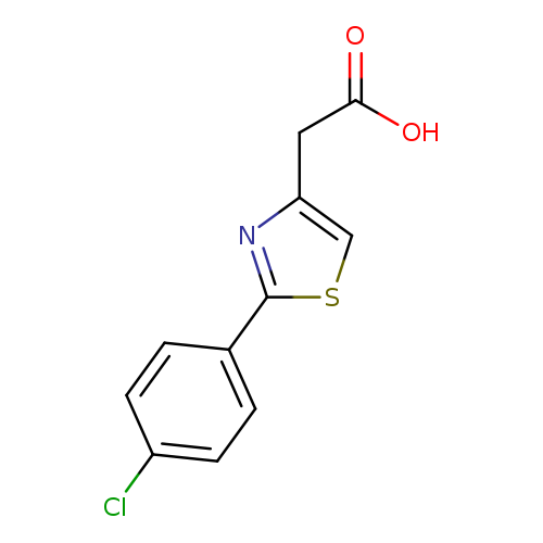 OC(=O)Cc1csc(n1)c1ccc(cc1)Cl