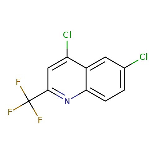 Clc1ccc2c(c1)c(Cl)cc(n2)C(F)(F)F