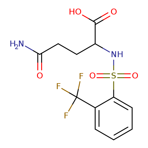 NC(=O)CCC(C(=O)O)NS(=O)(=O)c1ccccc1C(F)(F)F