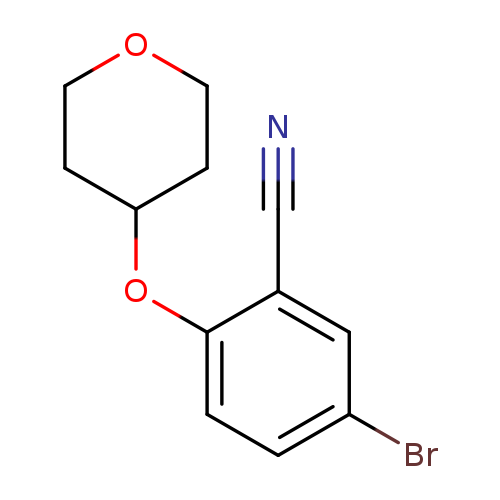 N#Cc1cc(Br)ccc1OC1CCOCC1