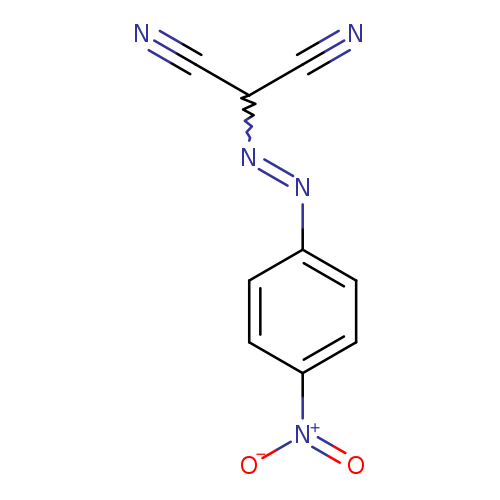 N#CC(N=Nc1ccc(cc1)[N+](=O)[O-])C#N