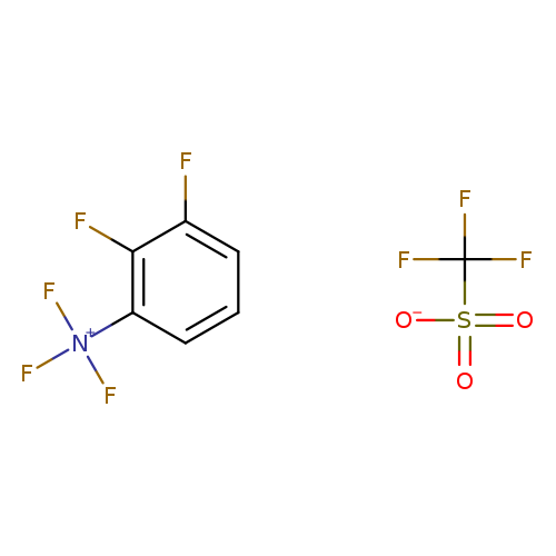 [O-]S(=O)(=O)C(F)(F)F.Fc1cccc(c1F)[N+](F)(F)F