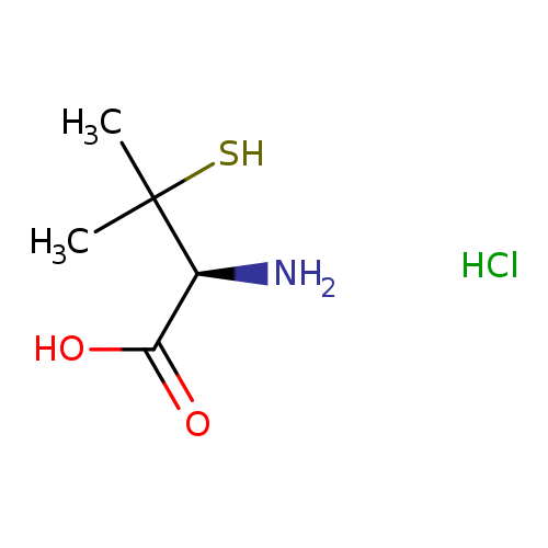 N[C@H](C(S)(C)C)C(=O)O.Cl